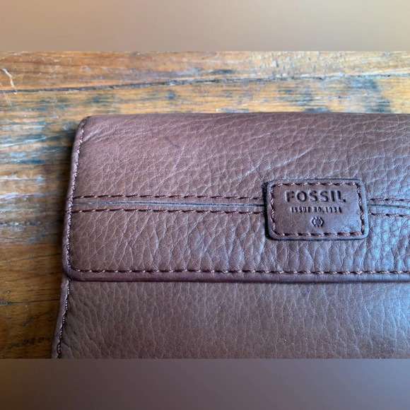 Fossil wallet, leather wallet vintage hippie boho - Picture 2 of 8